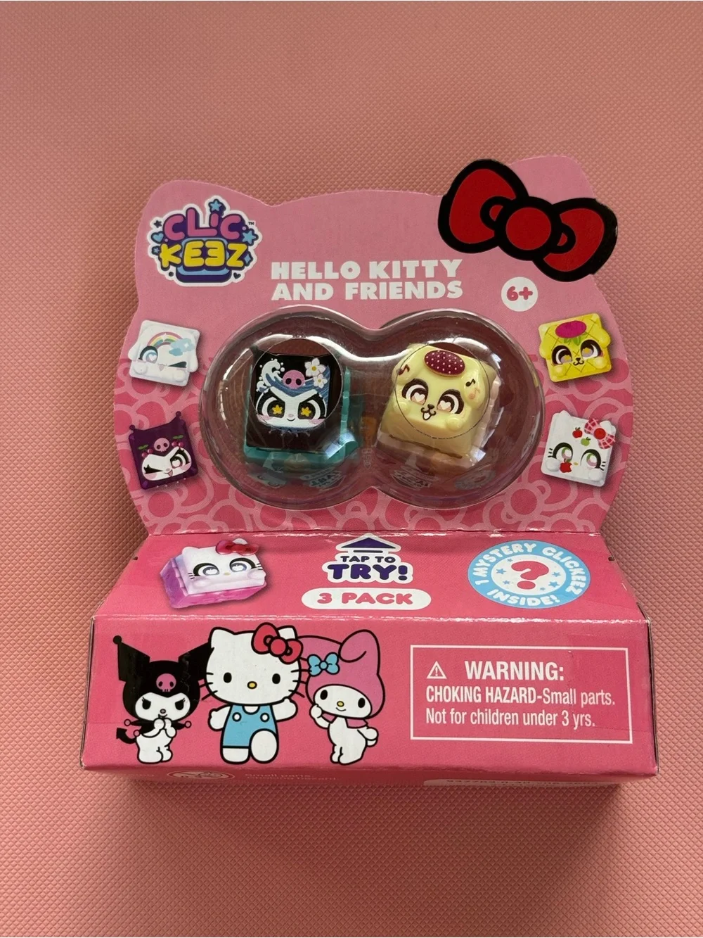 Hello Kitty and Friends Clicker Clic Keez 3-Pack Fidget Click Toy NEW NWT